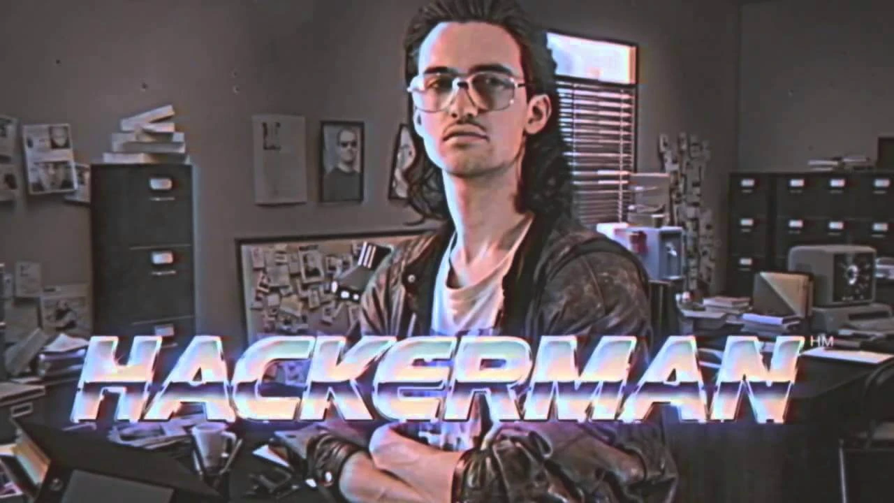 Ilustración estilo hacker retro para test de personalidad